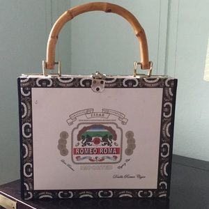 COPY - Cigar box purse handbag with ladybugs. EUC.